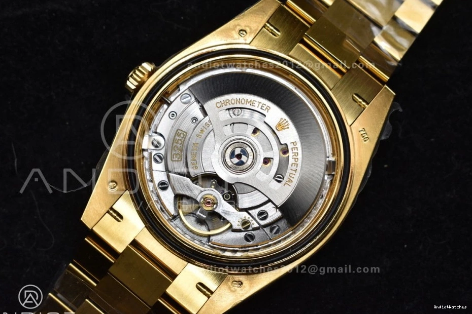 YG Bracelet 658 1:1 40 Weight) Edition Gold Dial Day VR3255 Date Best ARF (Gain Stretchable President 228238 On Roman 0523
